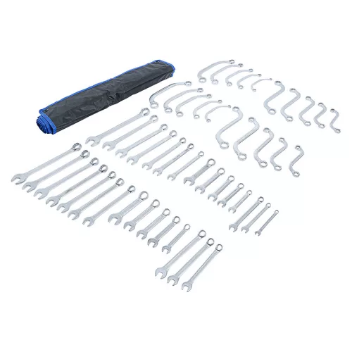 Csillag-villáskulcs-készlet, coll és metrikus, 50 darabos