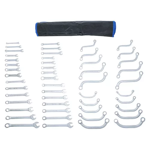 Csillag-villáskulcs-készlet, coll és metrikus, 50 darabos