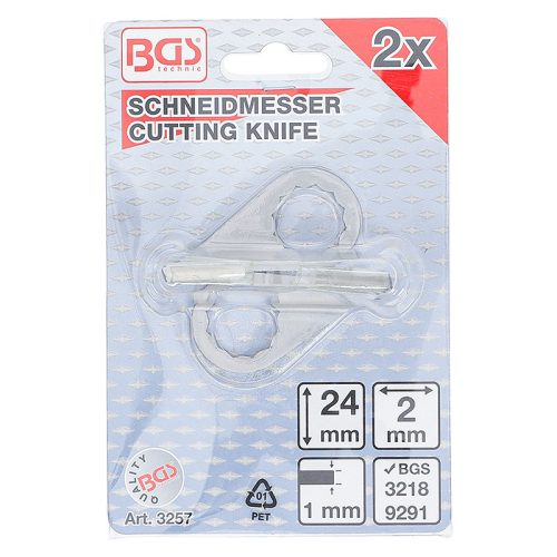 Vágókés, félkerek, a BGS 3218, 9291-hez, 2 x 24 mm, 2 darabos