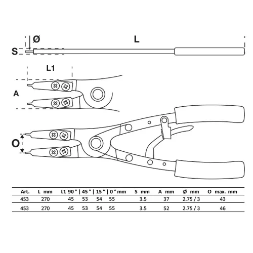 Zégerfogó készlet, cserélhető hegyek, 10 darabos