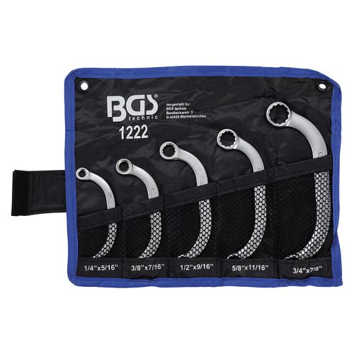 Önindítókulcs készlet, coll méretek, 1/4" - 7/8", 5 darabos