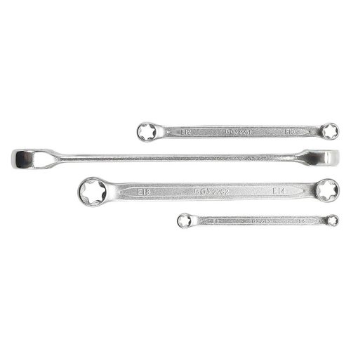 Csillagkulcs-készlet E profilú fejekkel, E6 x E8 - E20 x E24, 4 darabos