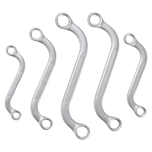 Generátorkulcs készlet, S-forma, 10 x 11 - 18 x 19 mm, 5 darabos