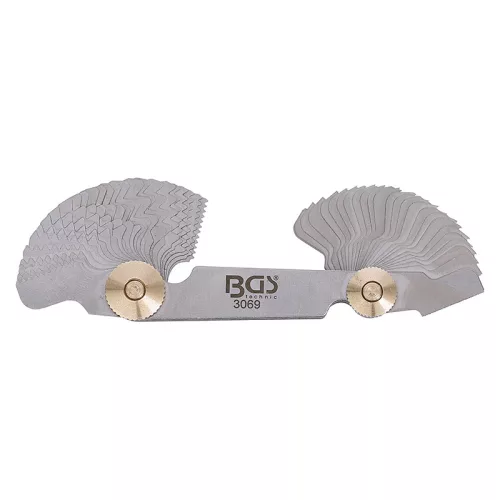 Dupla menetsablon, 52 lap, metrikus 0,25 - 6,0 mm, Whitworth 4G - 62G