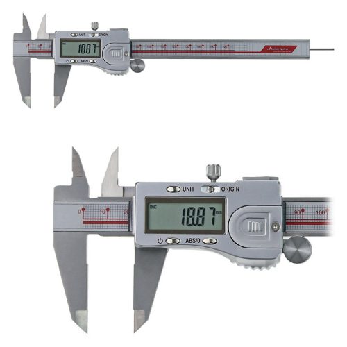 Digitális tolómérő kerek mélységmérő rúddal, Absolute system, 150 mm, 3V, DIN862