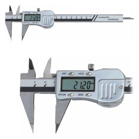 Digitális tolómérő, 0 - 150 mm, hegyes mérőpofa