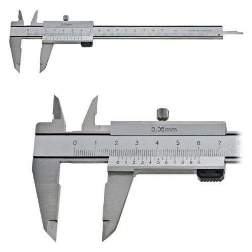 Tolómérő parallaxis ( tükröződés ) mentes, inox, krómozott, leolvasás: 0,05 mm, DIN862