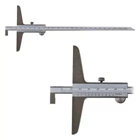   Mélységmérő tolómérő, 0 - 150 mm / 0,05 mm, horgas vég, fordítható mérőléc, DIN862