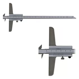   Mélységmérő tolómérő, 0 - 200 mm / 0,05 mm, dupla horgas vég, fordítható mérőléc, DIN862