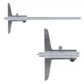   Mélységmérő tolómérő, 0 - 80 mm / 0,02 mm, hengeres mérőcsúcs, DIN862