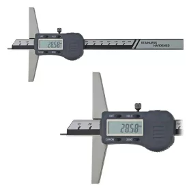   Digitális mélységmérő tolómérő, 0 - 150 mm, hengeres mérőcsúccsal, DIN862