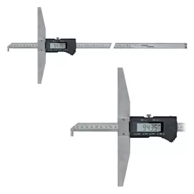   Digitális mélységmérő tolómérő horgas véggel, adatkimenettel, inox, 1000 mm / 0,01 mm, 3V, DIN862