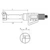 Digitális három ponton mérő furatmikrométer, zsákfurathoz, adatkimenettel, 3V