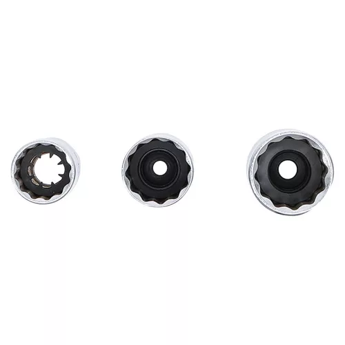 Gyújtógyertya-kulcs készlet, tizenkétszögletű, 3/8", 14 - 16 - 18 mm, 3 darabos