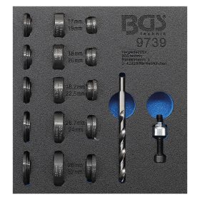   Lyukstancoló készlet, parkolószenzorokhoz, Ø 17 - 32 mm, tálcán