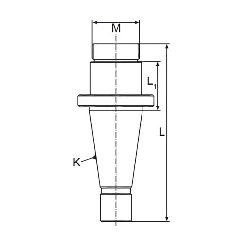 Alaptartó kiesztergáló fejhez, ISO40, DIN2080