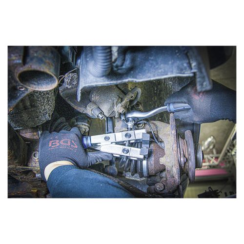 Gumiharang bilincs szorítófogó, 90°-ban hajlított