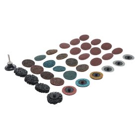   Csiszolókorong készlet Roloc rögzítéssel, Ø 50 mm, 35 darabos