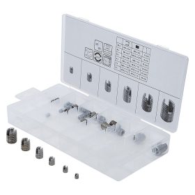   Menetes betét készlet, önmetsző, oldalsó horonnyal, M3-M10, 32 darabos