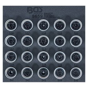 Kerékőr leszedő készlet, VAG, 20 darabos, tálcán