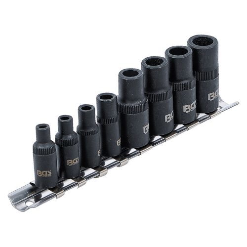 Menetfúró-befogó készlet, 1/4" - 3/8", mágneses, 8 darabos