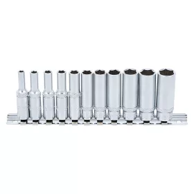   Dugókulcskészlet, hatszögletű, hosszított, 1/4", 4 -13 mm, 11 darabos