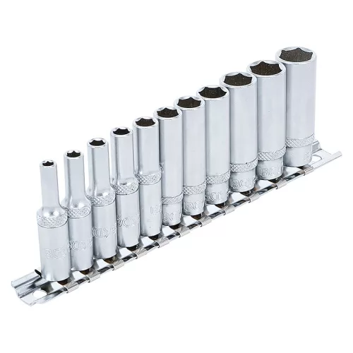 Dugókulcskészlet, hatszögletű, hosszított, 1/4", 4 -13 mm, 11 darabos
