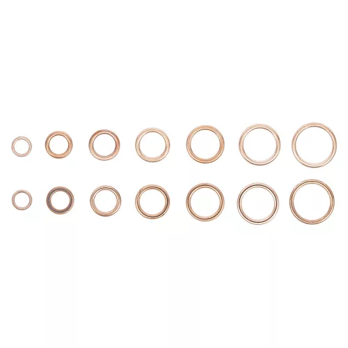 O-gyűrű készlet, Vörösréz, Ø 6 - 20 mm, 95 darabos
