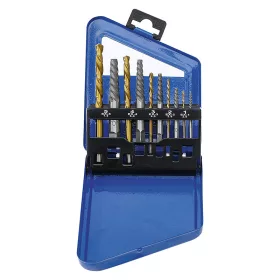   Törtcsavar kiszedő balos fúrókészlettel, HSS, TIN, 2 - 7,5 mm, 10 darabos