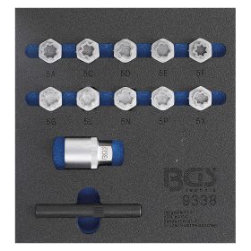   Kerékőr-szerszám készlet Mercedes-Benz, 12 darabos, tálcán