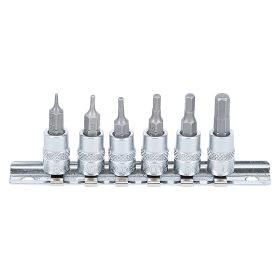   Behajtófej-készlet, 1/4", Belső hatszögletű 1,5 - 6 mm, 6 darabos