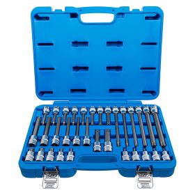 Behajtófej-készlet, 1/2", T-profil (Torx), 32 darabos