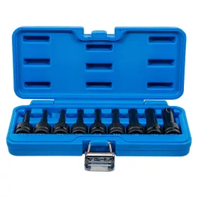   Levegős bit-dugókulcskészlet, 1/2", T-profil (Torx) T20 - T70, 9 darabos