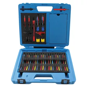   Mérőkábel- és mérőcsúcs-készlet, műanyag kofferben, 92 darabos