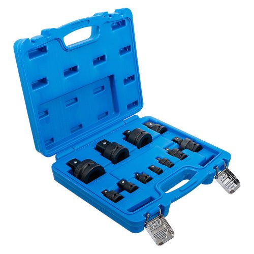 Levegős dugókulcs-átalakító és gömbcsukló készlet, 1/4" - 1", 11 darabos