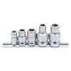 Bittartó adapter készlet, 5 darabos, csatlakozás: 1/4" - 3/8" - 1/2" (BGS-70103)