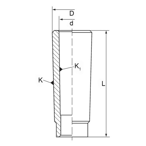 Átalakítóhüvely, Morse 4 / Morse 3, DIN228