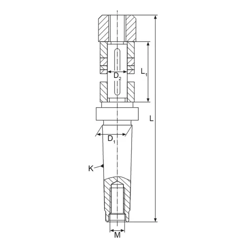 Fűrésztárcsa / tárcsamaró felfogótüske, Morse 3 / 27 mm, behúzómenetes, DIN228-A