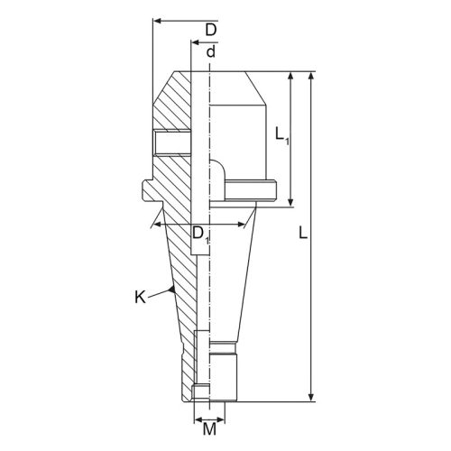 Alaptartó maró befogáshoz, ISO40 / 32 mm, Weldon, DIN2080