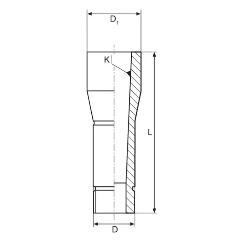 Átalakítóhüvely, 5C / Morse 3