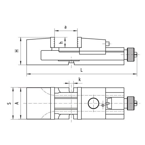 Gépsatu, 160 mm, gyors befogási tartomány beállítás, BISON