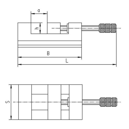 Precíziós marógép satu, 80 mm, prizmatikus pofa, BISON