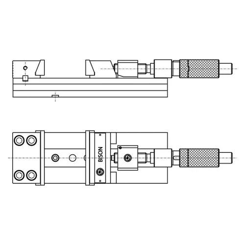 Hidraulikus gépsatu, pofa: 150 mm, nyitás: 305 mm, BISON