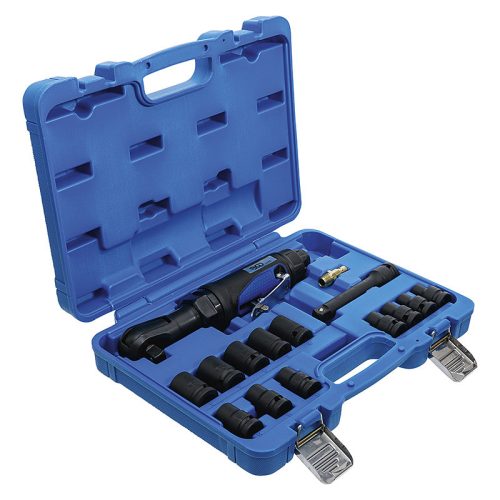 Levegős racsni készlet, 1/2", 102 Nm, 14 darabos