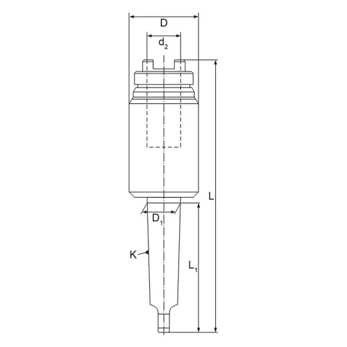 Befogó adapter gyorsváltó menetfúró tokmányhoz, M3 - M12 / Morse 3, DIN228-B