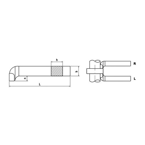 ISO5 homlokélű esztergakés, 20x20 mm, M10