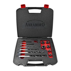  Fafúró készlet mélységütközővel, 13 részes, Ø 3 - 10 mm, ABRABORO