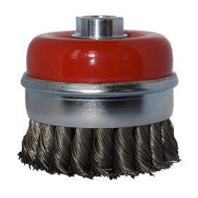 Fazékkefe, sodrott acéldrót, Ø 65 mm, M14, ABRABORO