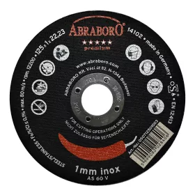   Fémvágó korong, Ø 115 x 1,0 x 22 mm, Chili INOX premium (black), ABRABORO