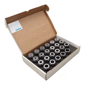   ER40 patronkészlet, tömített, 4 - 25 mm, 8 részes, DIN 6499 ISO15488, KINTEK